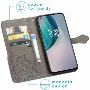 iMoshion Mandala Bookcase OnePlus Nord N10 5G - Grijs
