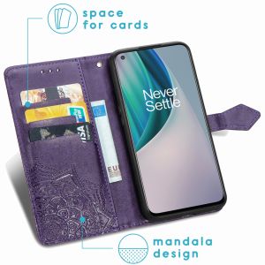iMoshion Mandala Bookcase OnePlus Nord N10 5G - Paars