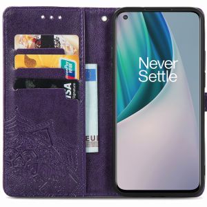 iMoshion Mandala Bookcase OnePlus Nord N10 5G - Paars