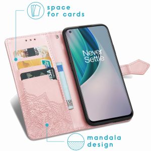 iMoshion Mandala Bookcase OnePlus Nord N10 5G - Rosé Goud