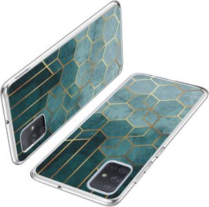 iMoshion Design hoesje Samsung Galaxy A71 - Patroon - Groen