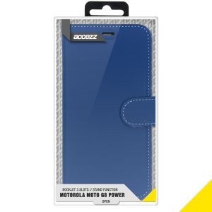 Accezz Wallet Softcase Bookcase Motorola Moto G8 Power - Blauw