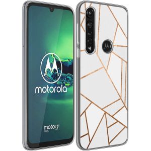 iMoshion Design hoesje Motorola Moto G8 Power - Grafisch Koper / Wit