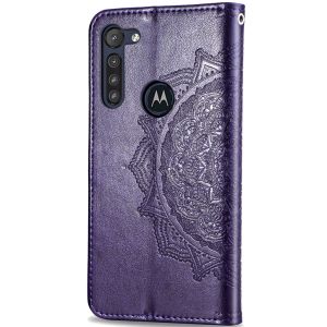 Mandala Bookcase Motorola Moto G8 Power - Paars