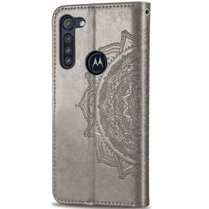 Mandala Bookcase Motorola Moto G8 Power - Grijs