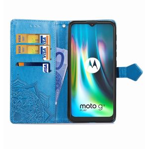 Mandala Bookcase Motorola Moto E7 Plus / G9 Play - Turquoise