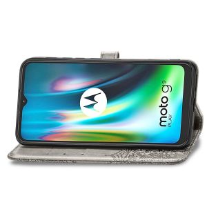 Mandala Bookcase Motorola Moto E7 Plus / G9 Play - Grijs