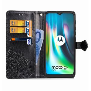 Mandala Bookcase Motorola Moto E7 Plus / G9 Play - Zwart