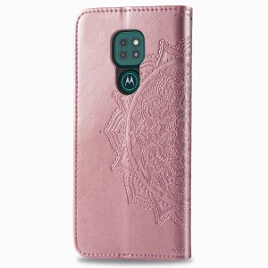 Mandala Bookcase Motorola Moto E7 Plus / G9 Play - Rosé Goud