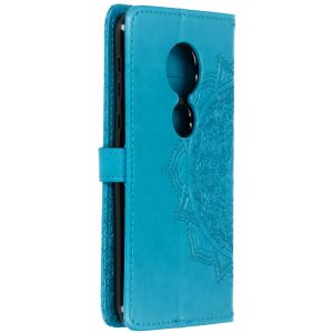 Mandala Bookcase Motorola Moto G7 Play - Turquoise