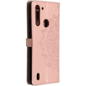 Mandala Bookcase Motorola Moto G8 Power Lite - Rosé Goud
