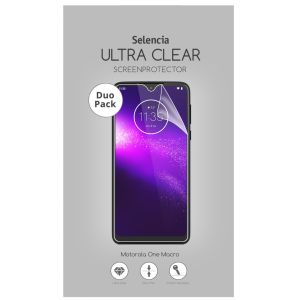 Selencia Duo Pack Ultra Clear Screenprotector Motorola One Macro