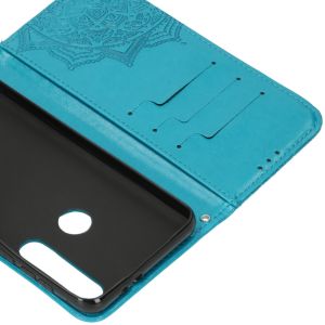 Mandala Bookcase Motorola One Macro - Turquoise