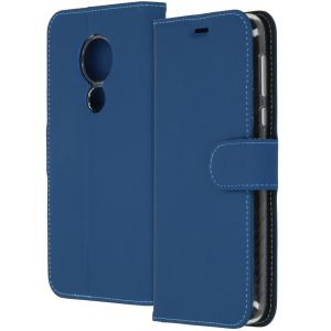 Accezz Wallet Softcase Bookcase Moto G7 Power - Donkerblauw