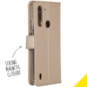 Accezz Wallet Softcase Bookcase Motorola Moto G8 Power Lite - Goud