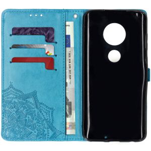 Mandala Bookcase Motorola Moto G7 / G7 Plus - Turquoise
