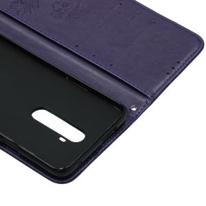 Klavertje Bloemen Bookcase OnePlus 7T Pro - Paars