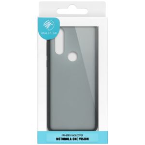 iMoshion Frosted Backcover Motorola One Vision - Zwart
