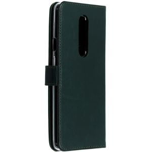 Selencia Echt Lederen Bookcase OnePlus 7 Pro - Groen