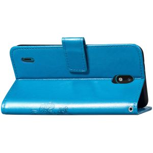 Klavertje Bloemen Bookcase Nokia 1.3 - Turquoise