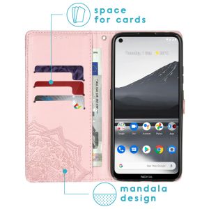 iMoshion Mandala Bookcase Nokia 3.4 - Rosé Goud