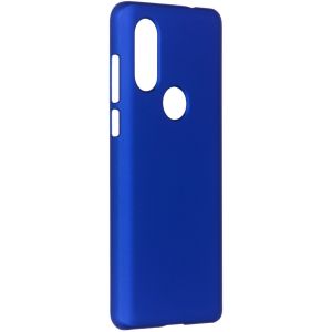 Effen Backcover Motorola One Vision - Blauw