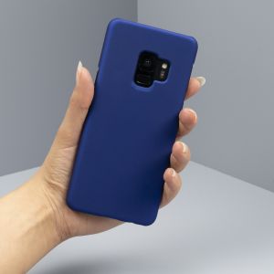 Effen Backcover Motorola One Vision - Blauw