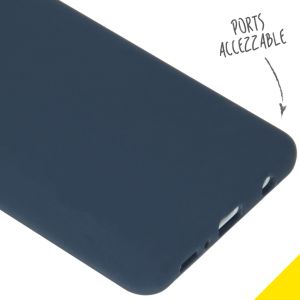 Accezz Liquid Silicone Backcover Samsung Galaxy A21s - Donkerblauw