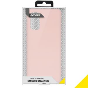 Accezz Liquid Silicone Backcover Samsung Galaxy S20 - Roze