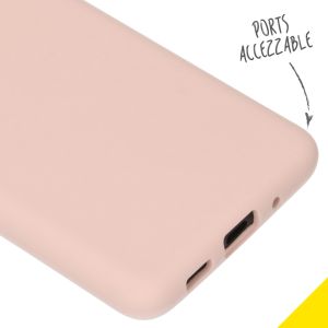 Accezz Liquid Silicone Backcover Samsung Galaxy S20 Plus - Roze