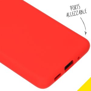 Accezz Liquid Silicone Backcover Samsung Galaxy S20 Plus - Rood