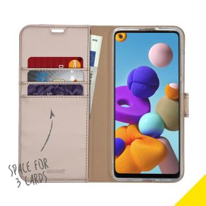 Accezz Wallet Softcase Bookcase Samsung Galaxy A21s - Goud