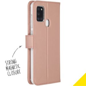 Accezz Wallet Softcase Bookcase Samsung Galaxy A21s - Rosé Goud
