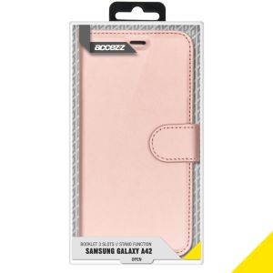 Accezz Wallet Softcase Bookcase Samsung Galaxy A42 - Rosé Goud