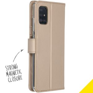 Accezz Wallet Softcase Bookcase Samsung Galaxy A51 - Goud