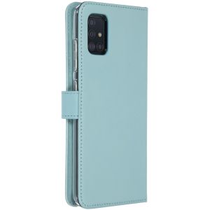 Selencia Echt Lederen Bookcase Samsung Galaxy A51 - Lichtblauw