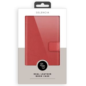 Selencia Echt Lederen Bookcase Samsung Galaxy A51 - Rood