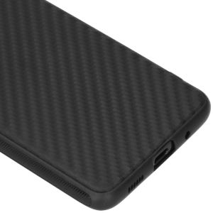 Carbon Softcase Backcover Samsung Galaxy S20 - Zwart