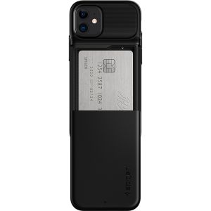 Spigen Slim Armor Wallet Backcover iPhone 12 Mini - Zwart