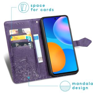 iMoshion Mandala Bookcase Huawei P Smart (2021) - Paars