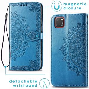 iMoshion Mandala Bookcase Huawei Y5p - Turquoise