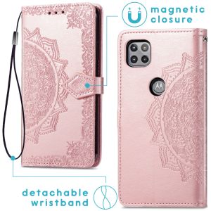 iMoshion Mandala Bookcase Motorola Moto G 5G - Rosé Goud