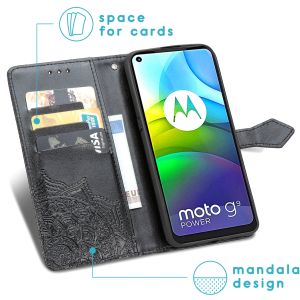 iMoshion Mandala Bookcase Motorola Moto G9 Power - Zwart