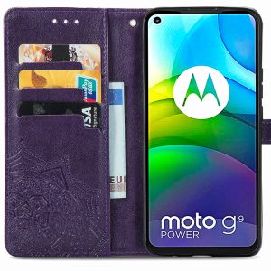 iMoshion Mandala Bookcase Motorola Moto G9 Power - Paars