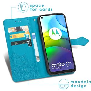 iMoshion Mandala Bookcase Motorola Moto G9 Power - Turquoise