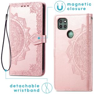 iMoshion Mandala Bookcase Motorola Moto G9 Power - Rosé Goud