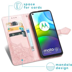 iMoshion Mandala Bookcase Motorola Moto G9 Power - Rosé Goud