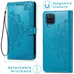 iMoshion Mandala Bookcase Samsung Galaxy A12 - Turquoise