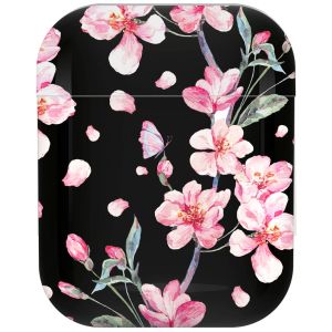 iMoshion Design Hardcover Case AirPods 1 / 2 - Blossom Watercolor Black