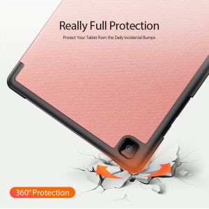 Dux Ducis Domo Bookcase Samsung Galaxy Tab A7 - Rosé Goud